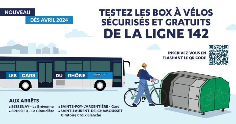 Box à vélos gratuits : l'intermodalité se développe dans les Monts du Lyonnais - © SYTRAL
