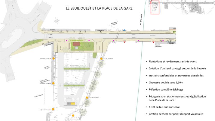 Sainte-Foy-L'Argentière : "Rue jardin", "place du village"... Ce que l'on sait du réaménagement du bourg 1 Le seuil ouest et la place de la gare