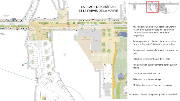 Sainte-Foy-L'Argentière : "Rue jardin", "place du village"... Ce que l'on sait du réaménagement du bourg 3 La place du château et le parvis de la mairie
