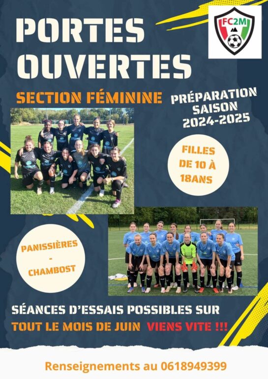 Panissières : Le FC2M ouvre ses portes aux jeunes footballeuses 2 Panissières : Le FC2M ouvre ses portes aux jeunes footballeuses