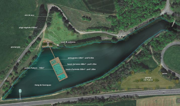A quand le retour des après-midis baignade au lac d'Hurongues ? 1 Le projet "baignabilité d'Hurongues" - © CC Monts du Lyonnais