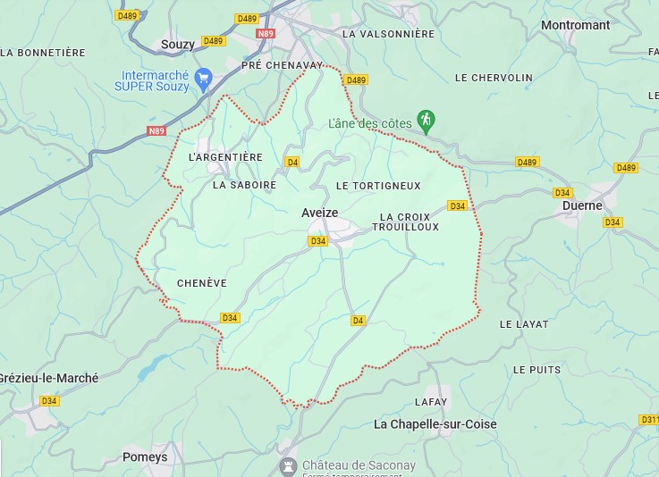 Deux individus suspects cagoulés repérés à Aveize, la vigilance de mise - ©Google maps