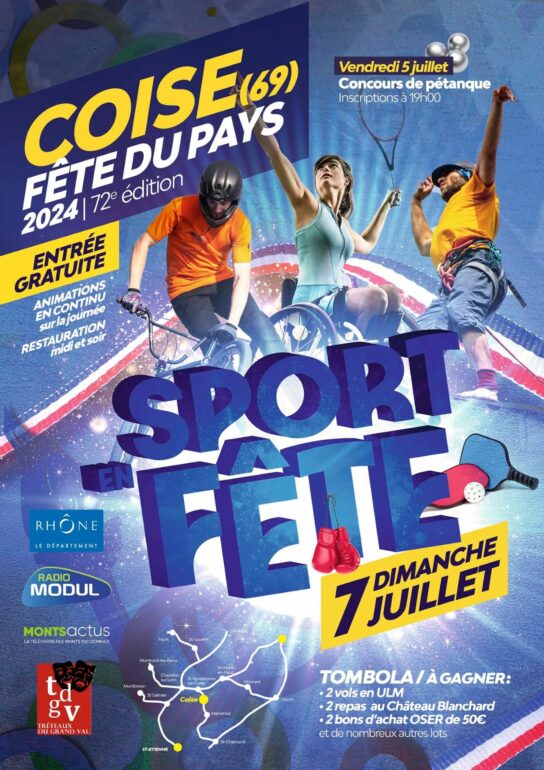 Le "Sport en fête"pour la 72e édition de la Fête du Pays de Coise 1 Le "Sport en fête"pour la 72e édition de la Fête du Pays de Coise