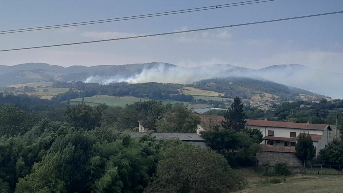 Feu de végétation à Vaugneray : 10 hectares brûlés et 30 maisons évacuées