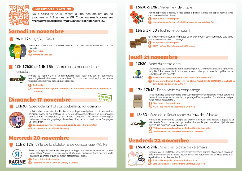 Le Pays de L'Arbresle s'engage pour la Semaine Européenne de Réduction des Déchets 2 Programme SERD 2024 du Pays de L'Arbresle