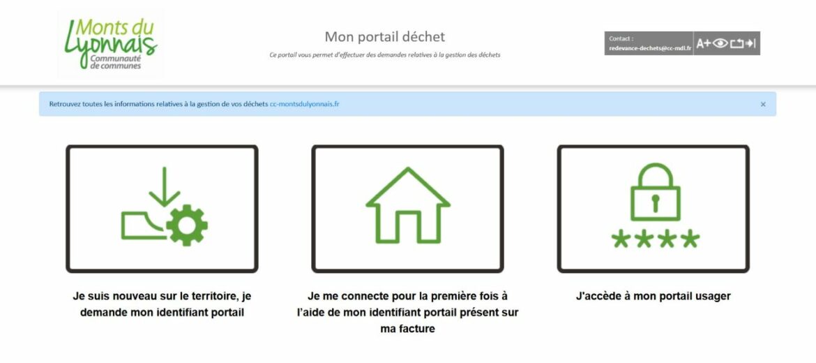 Monts du Lyonnais : mettez à jour vos informations pour la redevance des ordures ménagères 2025 1 Portail Déchets de la communauté de communes des Monts du Lyonnais