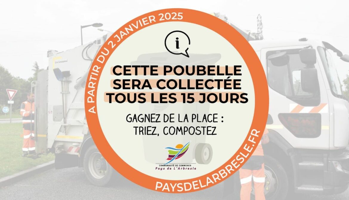 La collecte des poubelles noires évolue dans cinq communes du Pays de L'Arbresle