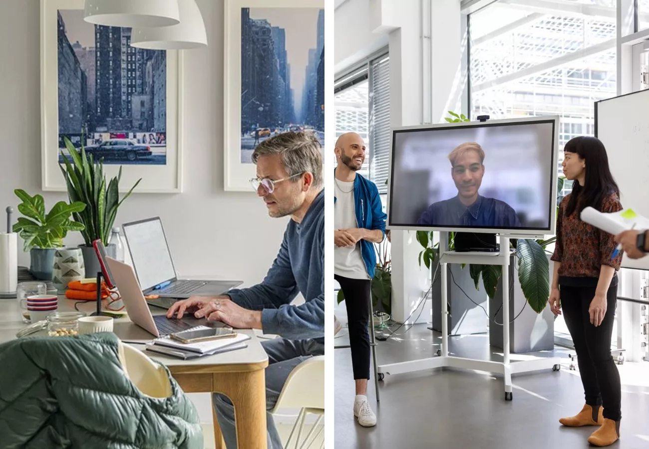 Les travailleurs français alternant bureau et télétravail : champions de l'engagement professionnel 1 Les travailleurs hybrides français : champions de l'engagement au travail