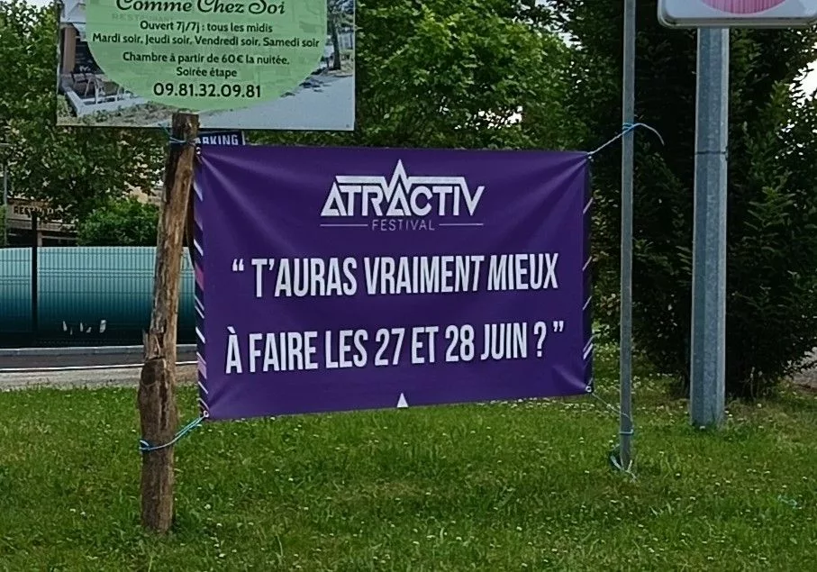 L'organisation de l'Atr'Activ Festival mise sur l'autodérision pour promouvoir son événement électro des 27 et 28 juin à Longessaigne - © Radio MODUL