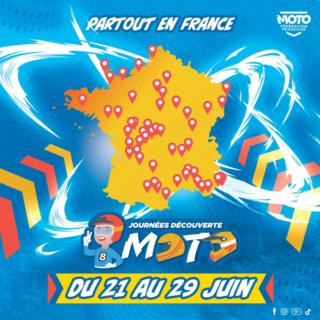 Journées moto : initiation dès 6 ans dans les Monts 1 Carte de France journée découverte moto