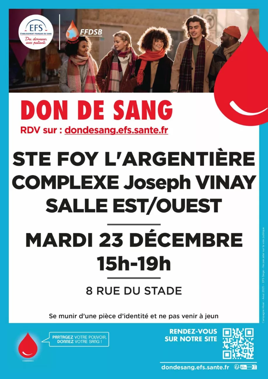 Collecte de sang à Sainte-Foy-l'Argentière