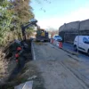 RD36E à Orliénas, le chantier du talus avance comme prévu