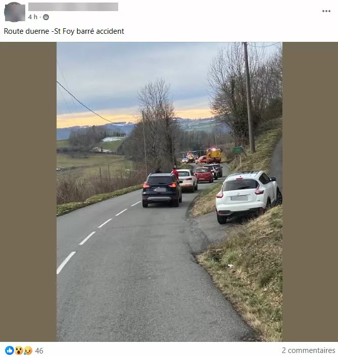 Sainte-Foy-l’Argentière une femme gravement blessée après une sortie de route