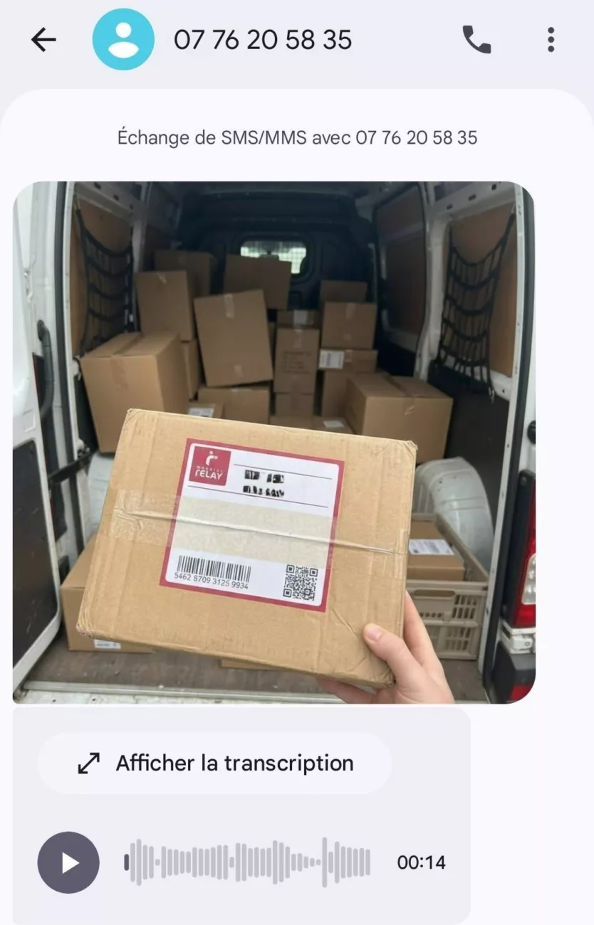 Capture d'écran d'un SMS reçu par un habitant des Monts du Lyonnais - DR